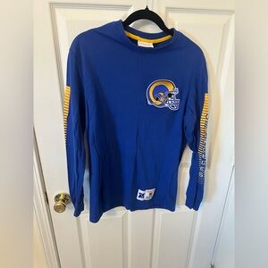Mitchell & Ness Blue Shirt with Yellow Accents